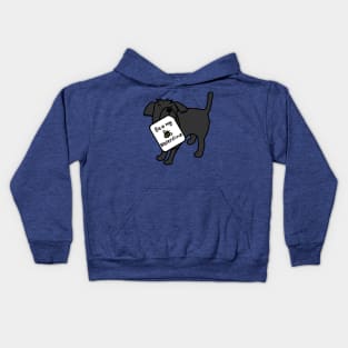 Cute Dog says Bee My Valentine on Valentines Day Kids Hoodie